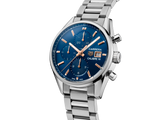 Tag Heuer Carrera Automatic Chronograph Blue Dial Silver Steel Strap Watch for Men - CBK2115.BA0715