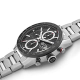 Tag Heuer Carrera Automatic Chronograph Black Dial Silver Steel Strap Watch for Men - CBM2110.BA0651