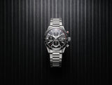 Tag Heuer Carrera Automatic Chronograph Black Dial Silver Steel Strap Watch for Men - CBM2110.BA0651