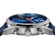 Tag Heuer Carrera Chronograph Blue Dial Blue Leather Strap Watch for Men - CBN201D.FC6543