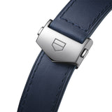 Tag Heuer Carrera Chronograph Blue Dial Blue Leather Strap Watch for Men - CBN201D.FC6543