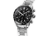 Tag Heuer Carrera Automatic Chronograph Black Dial Silver Steel Strap Watch for Men - CBN2A1B.BA0643