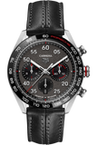 Tag Heuer Carrera Porsche Chronograph Special Edition Black Dial Black Leather Strap Watch for Men - CBN2A1F.FC6492