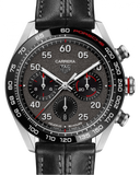 Tag Heuer Carrera Porsche Chronograph Special Edition Black Dial Black Leather Strap Watch for Men - CBN2A1F.FC6492