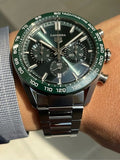 Tag Heuer Carrera Chronograph 44mm Green Dial Silver Steel Strap Watch for Men - CBN2A1N.BA0643