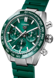 Tag Heuer Carrera Chronograph 44mm Green Dial Green Steel Strap Watch for Men - CBN2A1N.FT6238