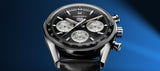 Tag Heuer Carrera Automatic Chronograph Black Dial Black Leather Strap Watch for Men - CBS2210.FC6534