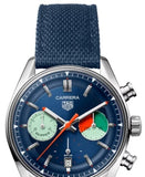 Tag Heuer Carrera Skipper Automatic Chronograph Blue Dial Blue Nylon Strap Watch for Men - CBS2213.FN6002