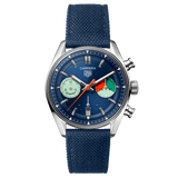 Tag Heuer Carrera Skipper Automatic Chronograph Blue Dial Blue Nylon Strap Watch for Men - CBS2213.FN6002