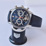 Tag Heuer Carrera Chronograph Black Dial Black Leather Strap Watch for Men - CBN201C.FC6542