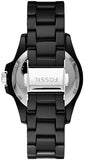 Fossil FB-01 Three-Hand Black Dial Black Ceramic Strap Watch for Women - CE1108