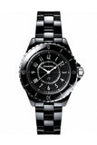 Chanel J12 Quartz Black Dial Black Steel Strap Watch for Women - J12 H5695