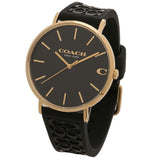 Coach Perry Black Dial Black Leather Strap Watch for Women - 14503333-C