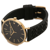 Coach Perry Black Dial Black Leather Strap Watch for Women - 14503333-C