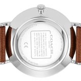 Coach Perry White Dial Brown Leather Strap Watch for Women - 14503514