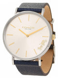 Coach Perry White Dial Blue Leather Strap Watch for Women - 14503156