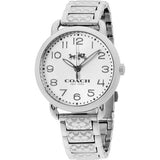 Coach Delancey White Dial Silver Steel Strap Watch for Women - 14502495