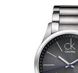 Calvin Klein Bold Grey Dial Silver Steel Strap Watch for Men - K2241107