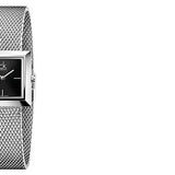 Calvin Klein Mark Black Dial Silver Mesh Bracelet Watch for Women - K3R23121