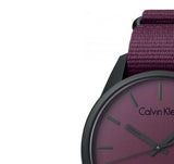 Calvin Klein Tone Maroon Dial Maroon NATO Strap Watch for Men - K7K514UP