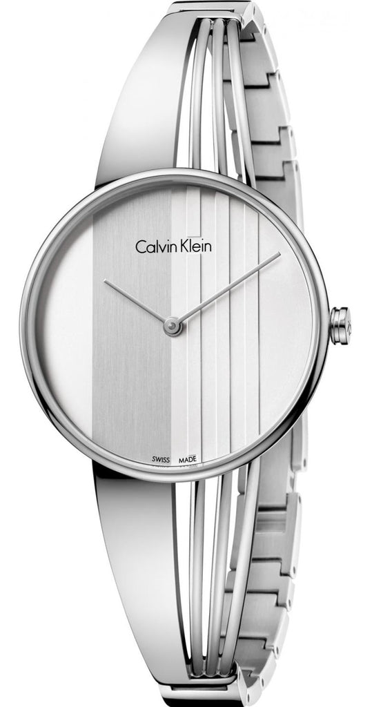 Calvin klein hot sale women's silver watch