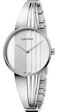 Calvin Klein Drift Silver Dial Silver Steel Strap Watch for Women - K6S2N116