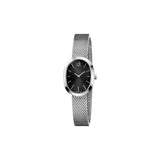 Calvin Klein Incentive Black Dial Silver Mesh Bracelet Watch for Women - K3P23121