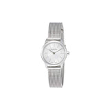 Calvin Klein Minimal White Dial Silver Mesh Bracelet Watch for Women - K3M23126