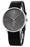 Calvin Klein Accent Black Dial Black Leather Strap Watch for Men - K2Y211C3