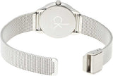 Calvin Klein Minimal Grey Dial Silver Mesh Bracelet Watch for Women - K3M23124