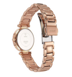 Guess Park Ave White Dial Rose Gold Steel Strap Watch for Women - W0767L3