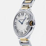 Cartier Ballon Bleu Silver Dial Two Tone Steel Strap Watch for Unisex Watch - W69008Z3