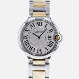 Cartier Ballon Bleu Silver Dial Two Tone Steel Strap Watch for Unisex Watch - W69008Z3