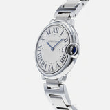 Cartier Ballon Bleu De Cartier Silver Dial Silver Steel Strap Watch for Women - W69011Z4