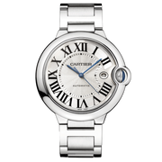 Cartier Ballon Bleu De Cartier Silver Dial Silver Steel Strap Watch for Men - WSBB0049
