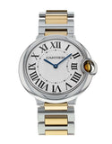 Cartier Ballon Bleu Silver Dial Two Tone Steel Strap Watch for Unisex Watch - W69008Z3