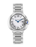 Cartier Ballon Bleu De Cartier White Dial Silver Steel Strap Watch for Women - W69010Z4