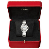 Cartier Ballon Bleu De Cartier White Dial Silver Steel Strap Watch for Women - W69010Z4