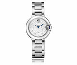 Cartier Ballon Bleu de Cartier Diamonds Silver Dial Silver Steel Strap Watch for Women - WE902073