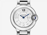 Cartier Ballon Bleu de Cartier Diamonds Silver Dial Silver Steel Strap Watch for Women - WE902073