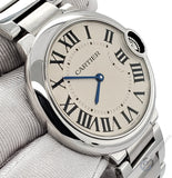 Cartier Ballon Bleu De Cartier Silver Dial Silver Steel Strap Watch for Women - W69011Z4