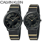 Calvin Klein Minimal Black Dial Black Steel Strap Watch For Men - K3M524Z1