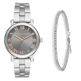 Michael Kors Norie Grey Dial Silver Stainless Steel Strap Watch for Women - MK3559