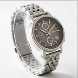 Fossil Boyfriend Chronograph Brown Dial Silver Steel Strap Watch for Women - ES3747