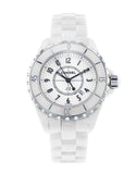 Chanel J12 Ceramic White Dial White Steel Strap Watch for Women - J12 H0968