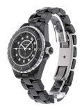 Chanel J12 Quartz Diamonds Black Dial Black Steel Strap Watch for Women - J12 H1625