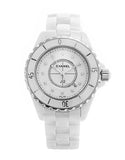 Chanel J12 Diamonds Ceramic White Dial White Steel Strap Watch for Women - J12 H1628