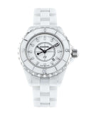 Chanel J12 Diamonds Ceramic White Dial White Steel Strap Watch for Women - J12 H1628