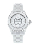 Chanel J12 Diamonds Quartz Ceramic White Dial White Steel Strap Watch for Women - J12 H2422