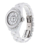 Chanel J12 Diamonds Quartz Ceramic White Dial White Steel Strap Watch for Women - J12 H2422